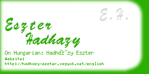 eszter hadhazy business card